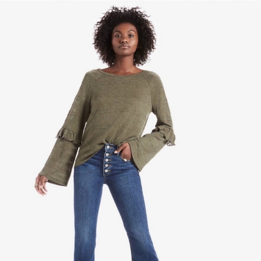 Lucky Brand Ruffle Sleeve Top